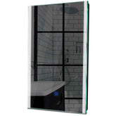 Specchio LED Verticale | Pulsante touch | Luce bianca fredda - Reyze Serie Edge Modello 7